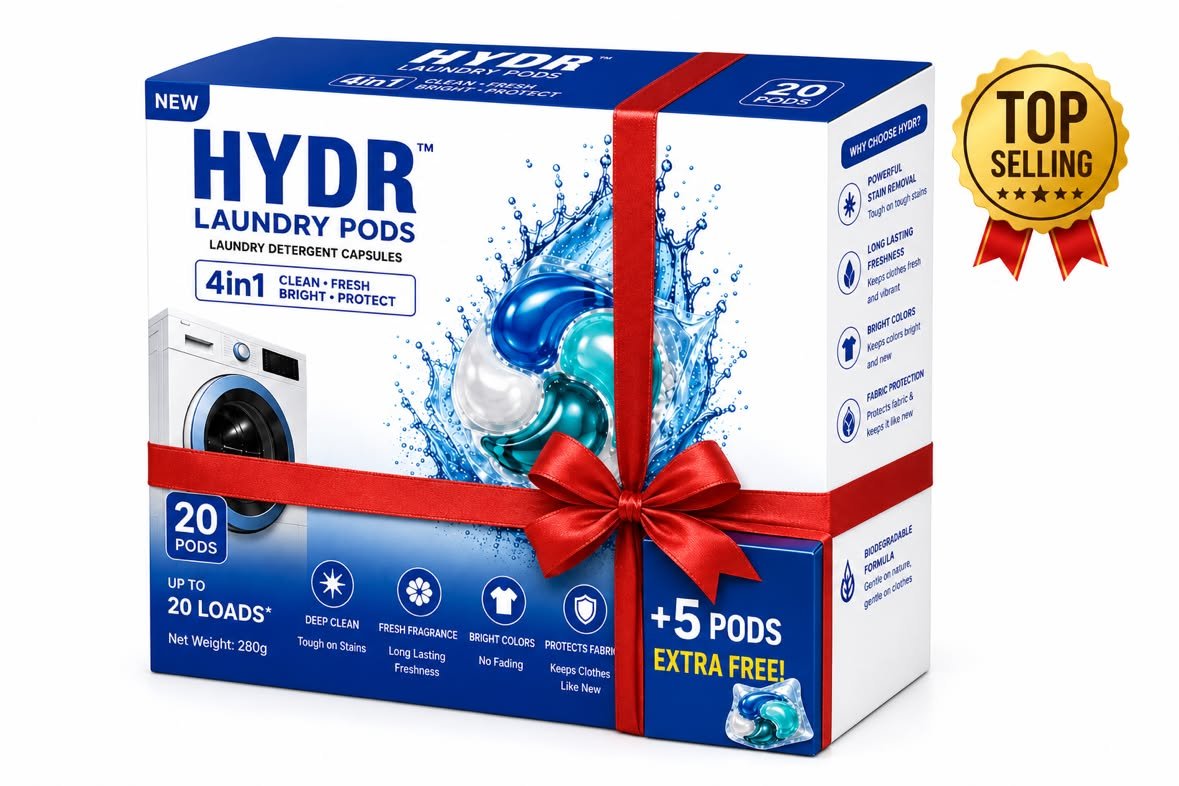 Hydr Laundry Pods - 20 pods +Free pods